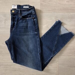 FRAME Denim Le High Straight Kingsway Jeans With Assymetrical Hem
